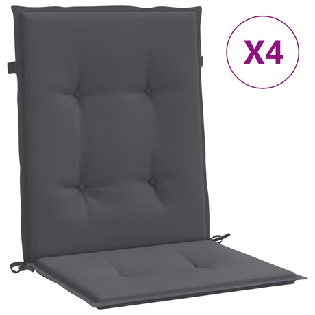 Vidaxl Garden Stol Pude Low Back Oxford Stof Anthracite Color