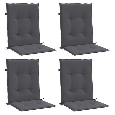 Vidaxl Garden Stol Pude Low Back Oxford Stof Anthracite Color