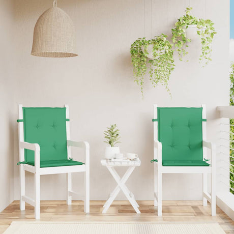 Vidaxl Garden Stol Puder Low Back 2 St 100x50x3 cm Oxford Fabric Green