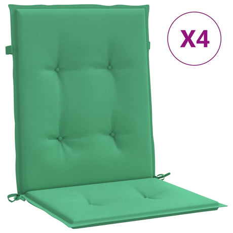 Vidaxl Garden Stol Puder Low Back 4 PCS 100x50x3 cm Oxford Fabric Green