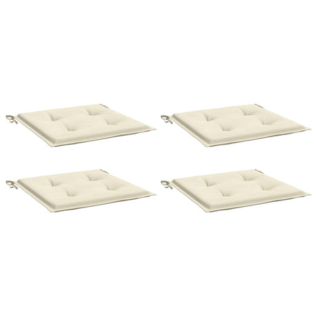 Vidaxl Garden Stol Puder 4 PCS 40x40x4 cm Oxford Fabric Crème -farvet -farvet