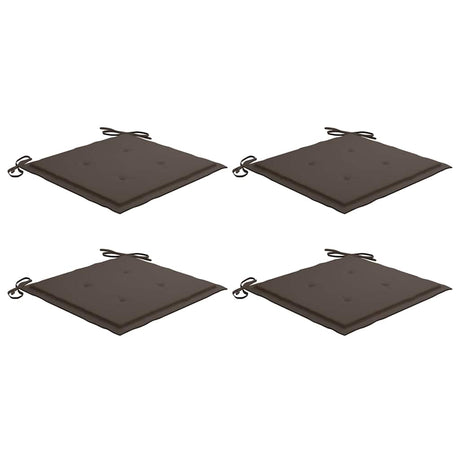 Vidaxl Garden Stol Puder 4 PCS 40x40x4 cm Oxford Fabric Taupe