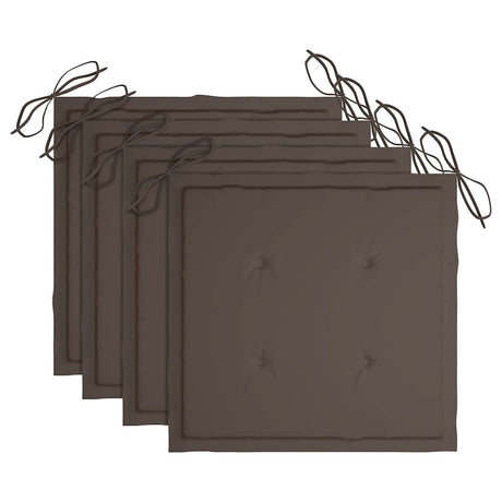 Vidaxl Garden Stol Puder 4 PCS 40x40x4 cm Oxford Fabric Taupe