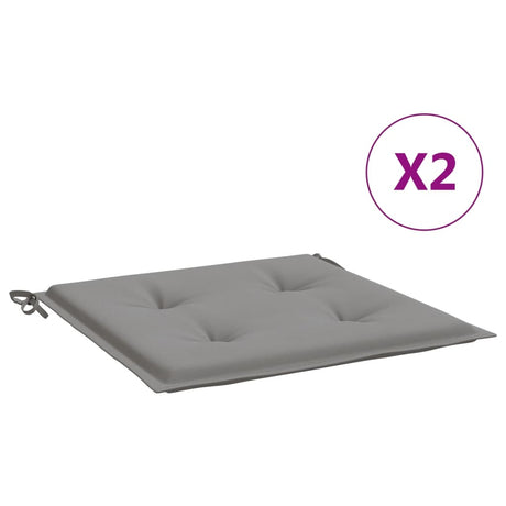 VidaXL havestolehynder 2 stk 50x50x4 cm stof grå