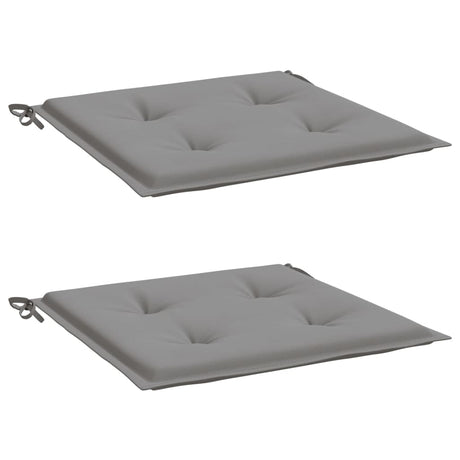 VidaXL havestolehynder 2 stk 50x50x4 cm stof grå