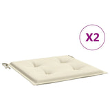Vidaxl Garden Stol Puder 2 ST 50X50X3 CM Oxford Fabric Crème -farvet