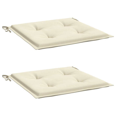 Vidaxl Garden Stol Puder 2 ST 50X50X3 CM Oxford Fabric Crème -farvet