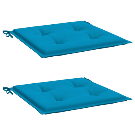 VidaXL havestolehynder 2 stk 50x50x4 cm stof blå