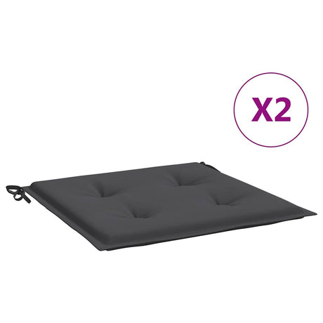 Vidaxl Garden stolpuder 2 ST 50x50x4 cm Oxford stof Anthracite -farvet