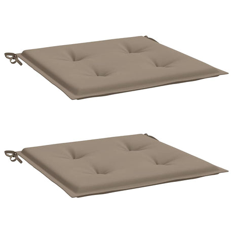 Vidaxl Garden Stol Puder 2 St 50x50x4 cm Stof Taupe
