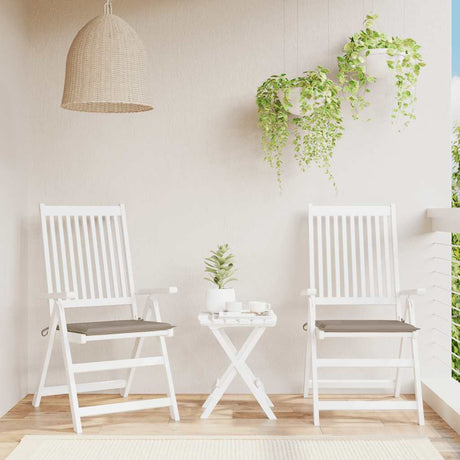 Vidaxl Garden Stol Puder 2 St 50x50x4 cm Stof Taupe