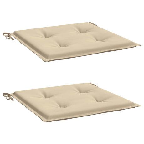 Vidaxl Garden Stol Puder 2 St 50x50x4 cm Oxford Stof beige