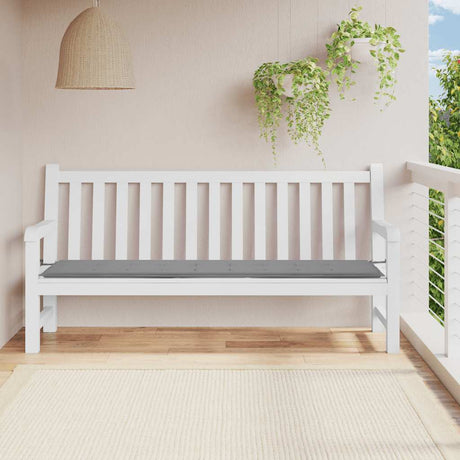 Vidaxl Garden Bench Pushion 200x50x4 cm Oxford Stof grå