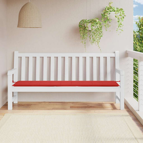 Vidaxl Garden Bench Pushion 200x50x4 cm Oxford stof rød