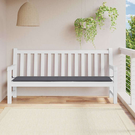 Vidaxl Garden Bench Pushion 200x50x4 cm Oxford stof Anthracite -farvet
