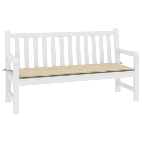 Vidaxl Garden Bench Pushion 200x50x4 cm Oxford Stof beige