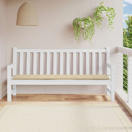 Vidaxl Garden Bench Pushion 200x50x4 cm Oxford Stof beige