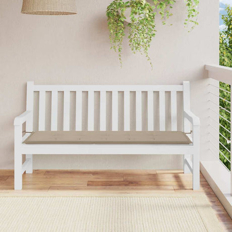 Vidaxl Garden Bench Pushion 150x50x4 cm Oxford Fabric Taupe