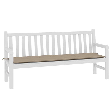 Vidaxl Garden Bench Pude 180x50x4 cm Oxford Fabric Taupe