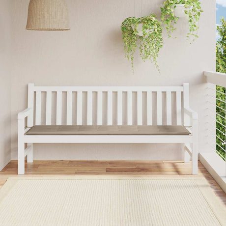 Vidaxl Garden Bench Pude 180x50x4 cm Oxford Fabric Taupe