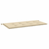 Vidaxl Garden Bench Pushion 120x50x4 cm Oxford Stof beige