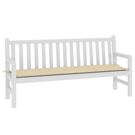 Vidaxl Garden Bench Pude 180x50x3 cm Oxford Stof beige