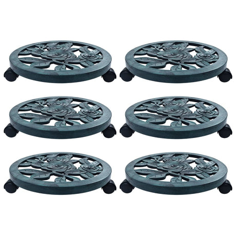 Vidaxl Plant Trolleys 6 PCS 38 cm plastgrøn