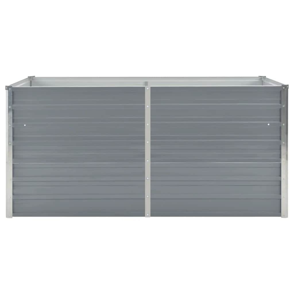 Vidaxl planter hævet 160x80x45 cm galvaniseret stålgrå
