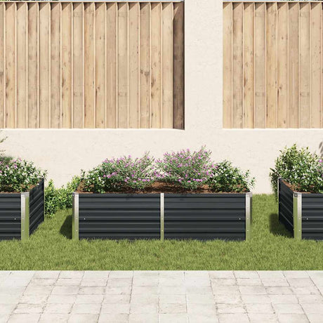 Vidaxl planter hævet 160x80x45 cm galvaniseret stål antracit
