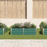 Vidaxl Planter hævet 160x80x45 cm galvaniseret stålgrøn