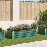 Vidaxl Planter hævet 160x80x45 cm galvaniseret stålgrøn