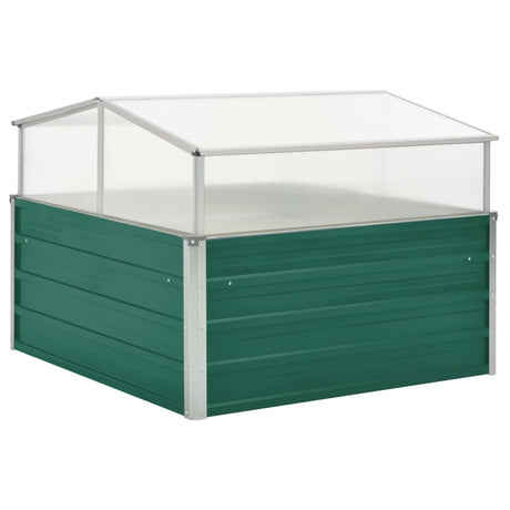 Vidaxl Tuinkas 100x100x77 cm galvaniseret stålgrøn