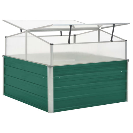 Vidaxl Tuinkas 100x100x77 cm galvaniseret stålgrøn