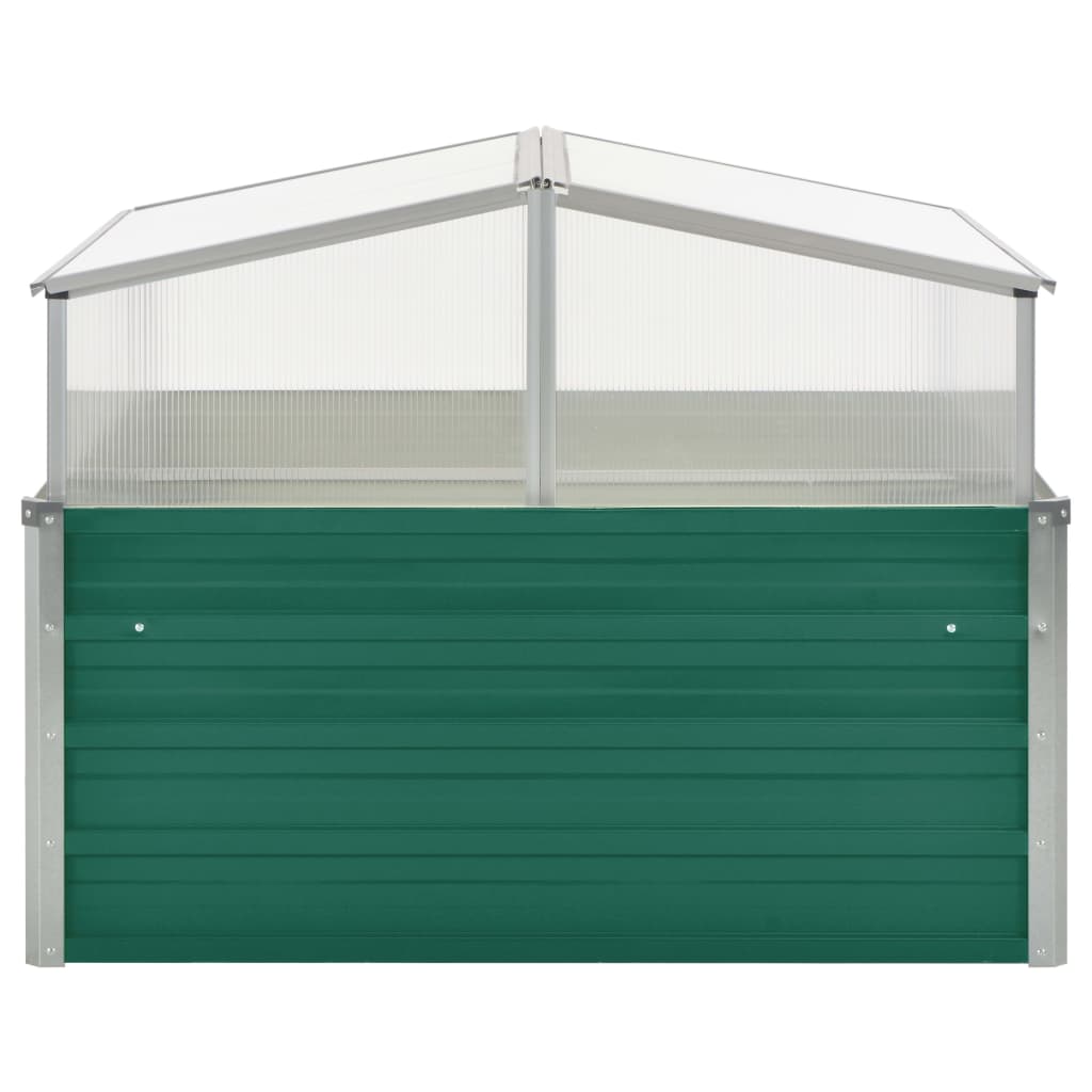 Vidaxl Tuinkas 100x100x77 cm galvaniseret stålgrøn