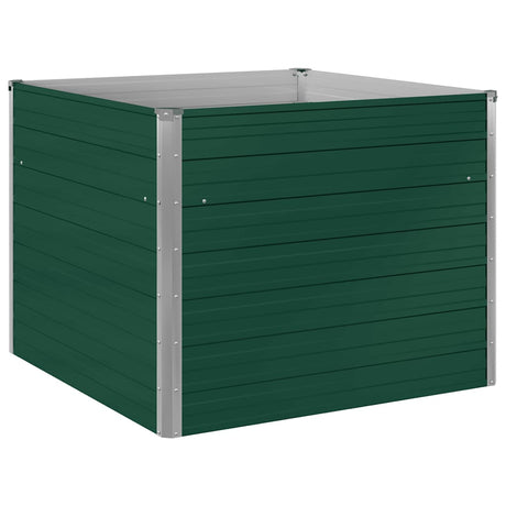 Vidaxl Planter Indsæt 100x100x77 cm galvaniseret stålgrøn