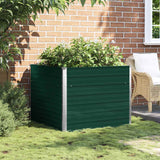 Vidaxl Planter Indsæt 100x100x77 cm galvaniseret stålgrøn