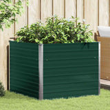 Vidaxl Planter Indsæt 100x100x77 cm galvaniseret stålgrøn