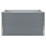 Vidaxl planter hævet 100x100x45 cm galvaniseret stålgrå