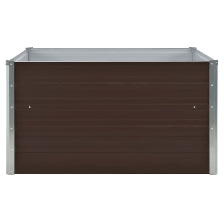 Vidaxl planter Insented 100x100x45 cm galvaniseret stålbrun
