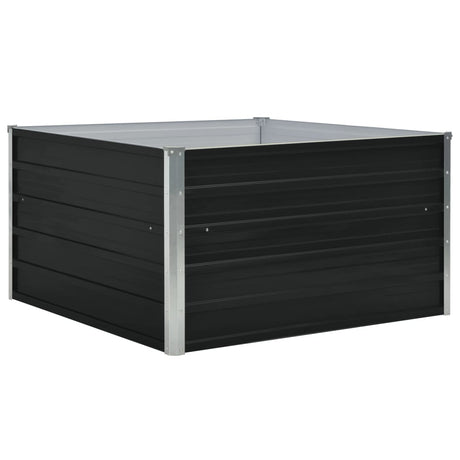 Vidaxl Planter Insented 100x100x45cm galvaniseret stål antracit