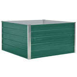 Vidaxl Planter Insented 100x100x45 cm galvaniseret stålgrøn