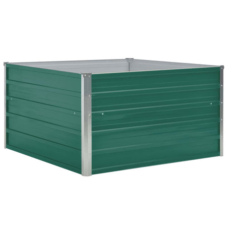 Vidaxl Planter Insented 100x100x45 cm galvaniseret stålgrøn