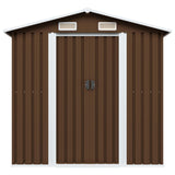 Vidaxl Garden Shed 204x132x186 cm stålbrun