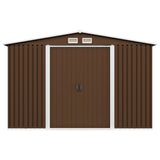 Vidaxl Garden Shed 257x205x178 cm stålbrun