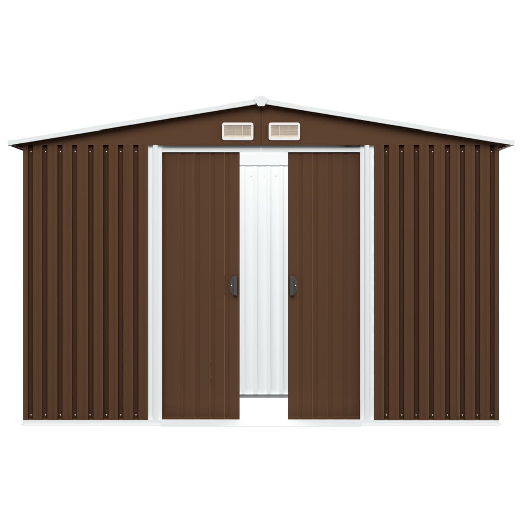 Vidaxl Garden Shed 257x205x178 cm stålbrun
