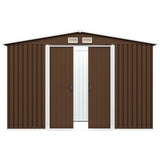 Vidaxl Garden Shed 257x205x178 cm stålbrun