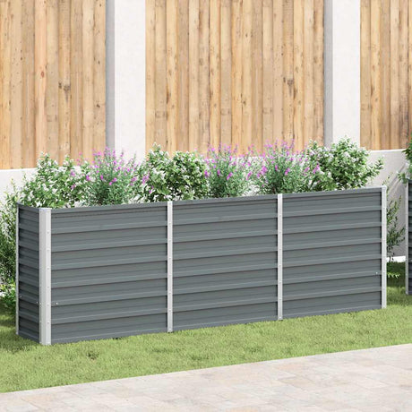 Vidaxl Planter Insert 240x40x77 cm galvaniseret stålgrå