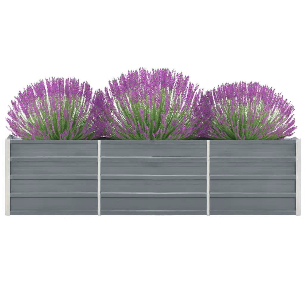 Vidaxl Planter Insert 240x40x45 cm galvaniseret stålgrå
