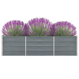 Vidaxl Planter Insert 240x40x45 cm galvaniseret stålgrå