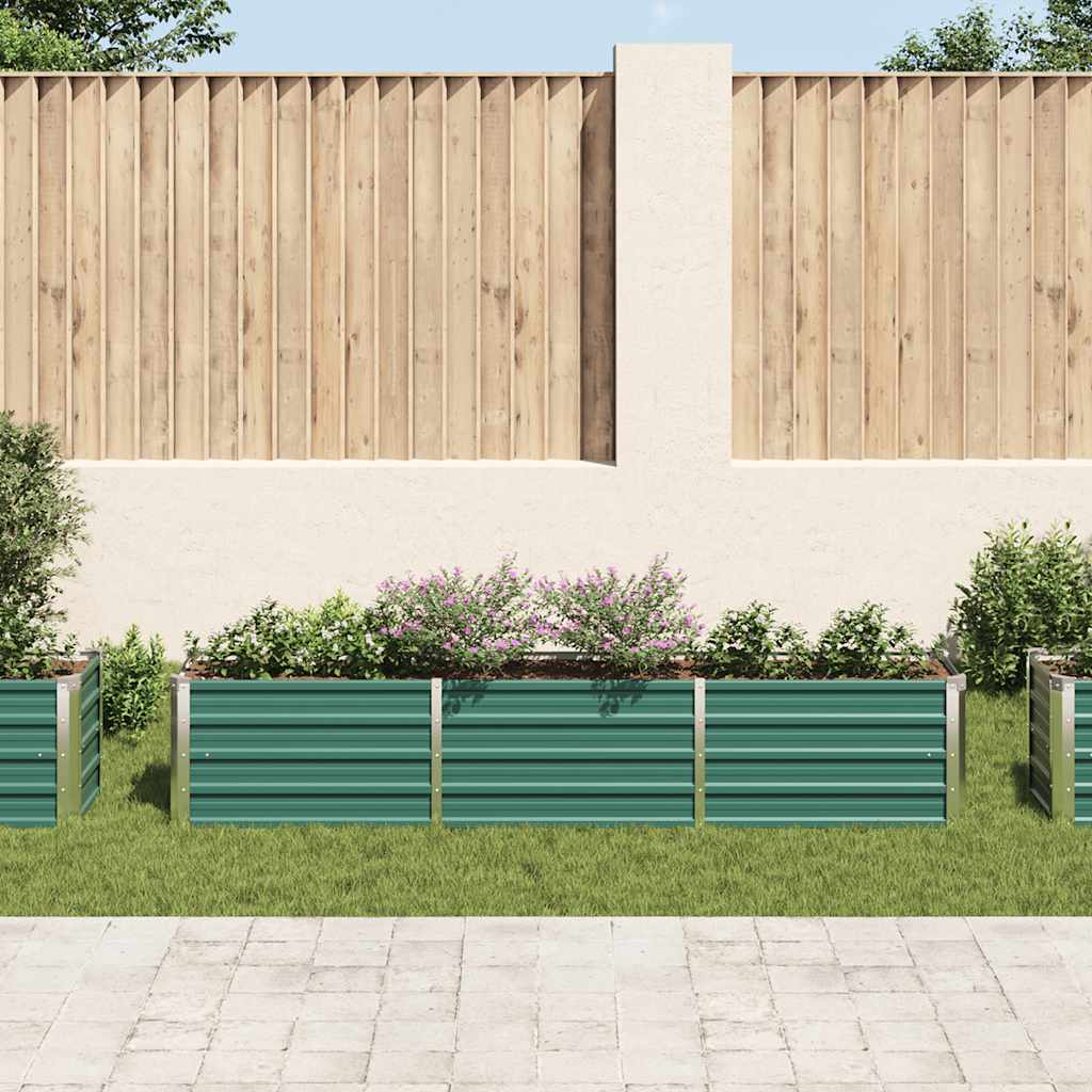 Vidaxl Planter Insert 240x40x45 cm galvaniseret stålgrøn